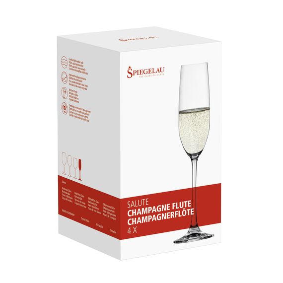 Набор бокалов для шампанского Salute Champagne Glass, 4 шт., 210 мл, 4720175, Spiegelau, фото , изображение 4